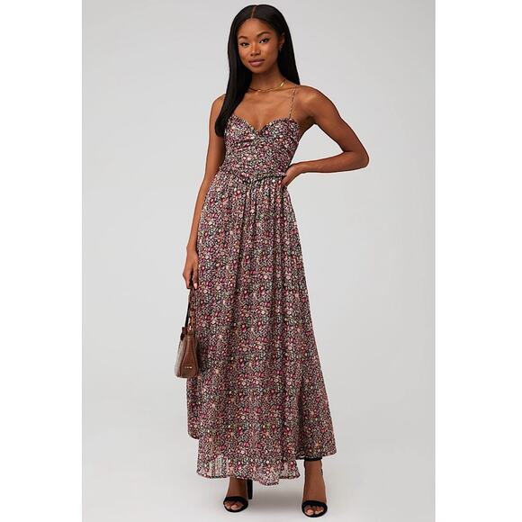 NEW For Love & Lemons Joelle Floral Maxi Dress M - Picture 1 of 14